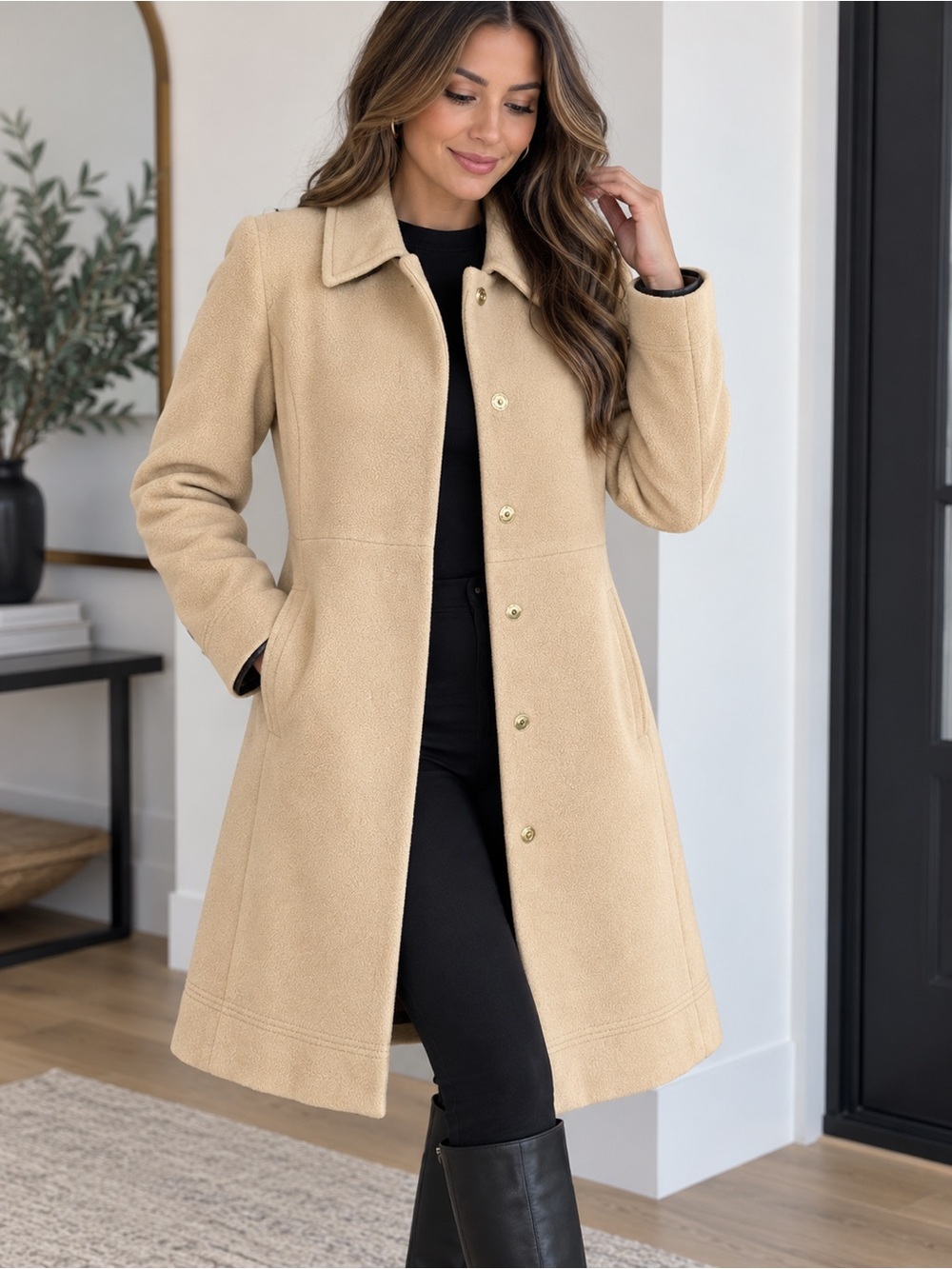 Coach Camel Hair Coat size small